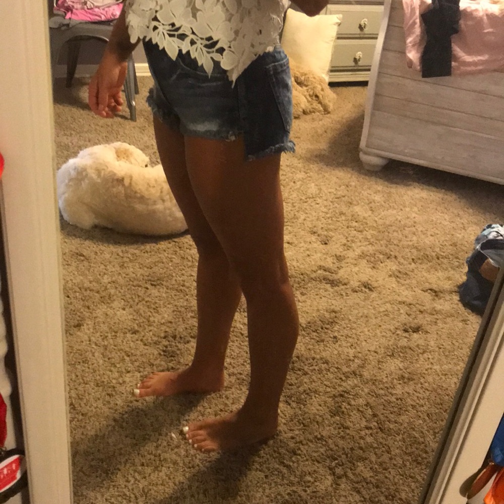 Blue jean shorts